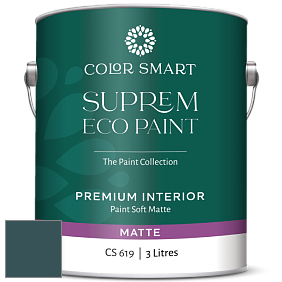 COLOR SMART CS 619 SUPREM ECO PAINT матовая краска цвет NCS S 7020-B30G 