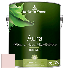 Benjamin Moore Aura 528 Waterborne Interior Semi-gloss Finish краска цвет 2089-60 Peach Kiss