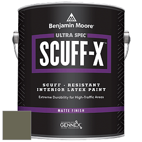 Benjamin Moore 484 Ultra Spec SCUFF-X Interior Matte Finish краска цвет 476 Jade Romanesque