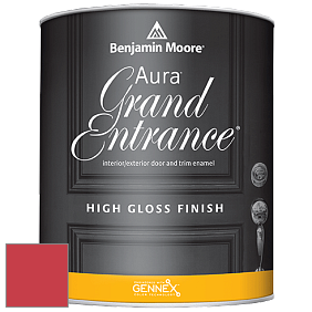 Benjamin Moore Aura 148 Grand Entrance High Gloss эмаль цвет 2002-20 Bull's Eye Red