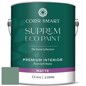 COLOR SMART CS 619 SUPREM ECO PAINT матовая краска цвет NCS S 4020-G 