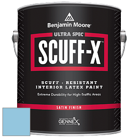 Benjamin Moore 486 Ultra Spec SCUFF-X Interior Satin Finish краска цвет 795 Faded Denim