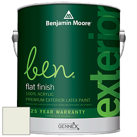 Benjamin Moore Ben 541 Waterborne Exterior Flat Finish краска цвет 851 Tint of Mint