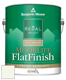 Benjamin Moore W105 Regal Select Exterior Paint-MoorLife Flat Finish краска цвет OC-122 Cotton Balls