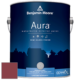 Benjamin Moore Aura 632 Waterborne Exterior Semi-Gloss Finish краска цвет 2080-10 Raspberry Truffle