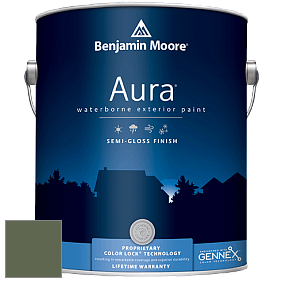 Benjamin Moore Aura 632 Waterborne Exterior Semi-Gloss Finish краска цвет 455 Sweet Basil