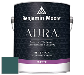 Benjamin Moore Aura 522 Interior Paint - Matte краска цвет 735 Deep Sea Green