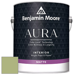 Benjamin Moore Aura 522 Interior Paint - Matte краска цвет 543 Woodland Hills Green