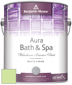 Benjamin Moore Aura 532 Bath & Spa Waterborne Interior Paint Matte Finish краска цвет 2031-50 Key Lime