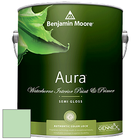 Benjamin Moore Aura 528 Waterborne Interior Semi-gloss Finish краска цвет 570 Grassy Meadows
