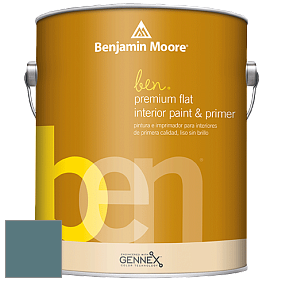 Benjamin Moore Ben W625 Premium Interior Latex Flat краска цвет 720 Bella Blue