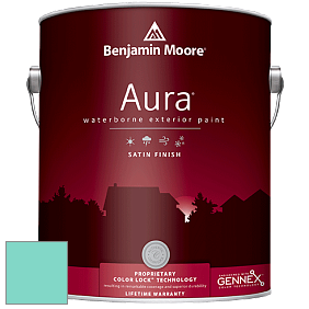 Benjamin Moore Aura 631 Waterborne Exterior Satin Finish краска цвет 655 Coastal Paradise