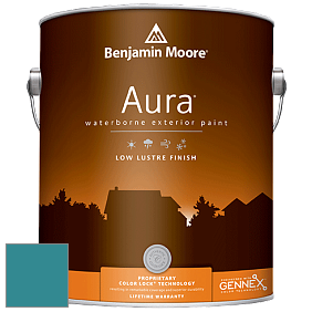 Benjamin Moore Aura 634 Waterborne Exterior Low Lustre Finish краска цвет 755 Salzburg Blue