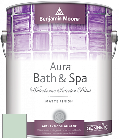 Benjamin Moore Aura 532 Bath & Spa Waterborne Interior Paint Matte Finish краска цвет 638 Pure Essence
