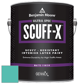 Benjamin Moore 484 Ultra Spec SCUFF-X Interior Matte Finish краска цвет 2048-40 Poolside Blue