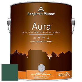 Benjamin Moore Aura 634 Waterborne Exterior Low Lustre Finish краска цвет 2043-10 Absolute Green