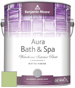 Benjamin Moore Aura 532 Bath & Spa Waterborne Interior Paint Matte Finish краска цвет 425 Lime Twist