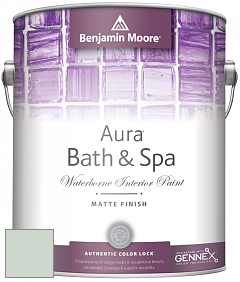 Benjamin Moore Aura 532 Bath & Spa Waterborne Interior Paint Matte Finish краска цвет 694 Colony Green
