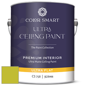 COLOR SMART CS 758 ULTRA CEILING PAINT ультраматовая краска цвет NCS S 1070-G60Y 
