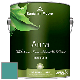 Benjamin Moore Aura 528 Waterborne Interior Semi-gloss Finish краска цвет 671 Soft Spruce