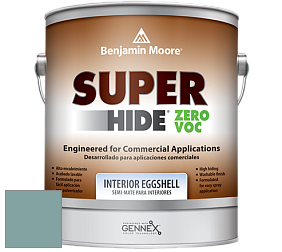 Benjamin Moore 357 Super Hide Zero Voc Interior Eggshell краска цвет 711 Boca Raton Blue