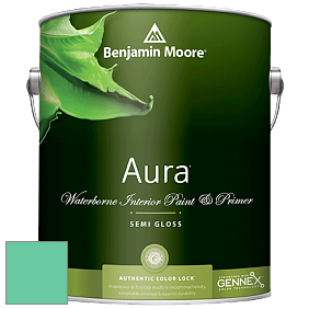 Benjamin Moore Aura 528 Waterborne Interior Semi-gloss Finish краска цвет 2039-40 Teal Blast