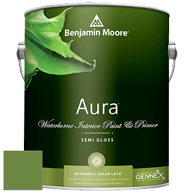 Benjamin Moore Aura 528 Waterborne Interior Semi-gloss Finish краска цвет NCS S 3060-G30Y 