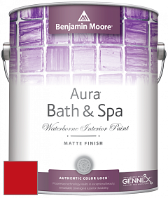 Benjamin Moore Aura 532 Bath & Spa Waterborne Interior Paint Matte Finish краска цвет RAL 3020 