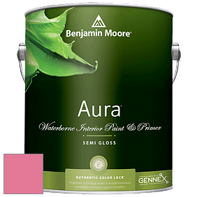 Benjamin Moore Aura 528 Waterborne Interior Semi-gloss Finish краска цвет 2001-40 Pink Popsicle