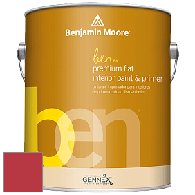 Benjamin Moore Ben W625 Premium Interior Latex Flat краска цвет 2001-10 Ruby Red