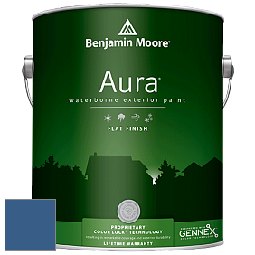Benjamin Moore Aura 629 Waterborne Exterior Flat Finish краска цвет 812 Blueberry Hill
