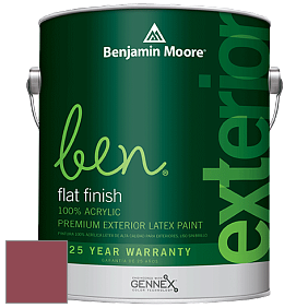 Benjamin Moore Ben 541 Waterborne Exterior Flat Finish краска цвет 2081-10 Burnt Peanut Red