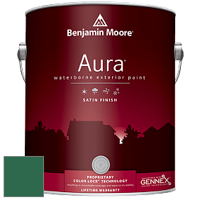 Benjamin Moore Aura 631 Waterborne Exterior Satin Finish краска цвет 2042-10 True Green