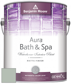 Benjamin Moore Aura 532 Bath & Spa Waterborne Interior Paint Matte Finish краска цвет 696 Pleasant Valley