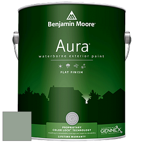 Benjamin Moore Aura 629 Waterborne Exterior Flat Finish краска цвет 698 Grenadier Pond