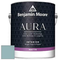 Benjamin Moore Aura 522 Interior Paint - Matte краска цвет 718 Ocean City Blue