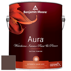 Benjamin Moore Aura 526 Waterborne Interior Satin Finish покрытие цвет 2113-10 Chocolate Sundae
