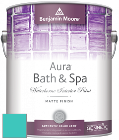 Benjamin Moore Aura 532 Bath & Spa Waterborne Interior Paint Matte Finish краска цвет NCS S 1050-B50G 