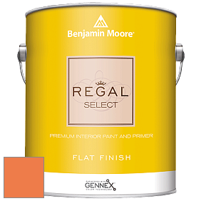 Benjamin Moore 547 Regal Select Waterborne Interior Flat Finish краска цвет 091 Tangerine Melt