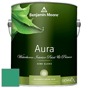 Benjamin Moore Aura 528 Waterborne Interior Semi-gloss Finish краска цвет 2043-30 Kelp Forest Green