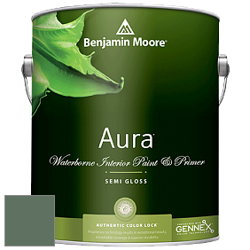 Benjamin Moore Aura 528 Waterborne Interior Semi-gloss Finish краска цвет 637 Gothic Green