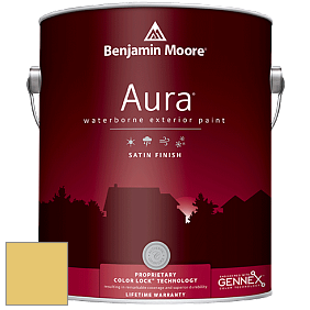 Benjamin Moore Aura 631 Waterborne Exterior Satin Finish краска цвет 370 Yellow Tone