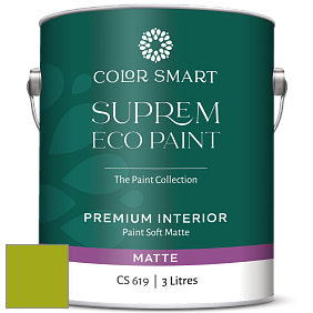 COLOR SMART CS 619 SUPREM ECO PAINT матовая краска цвет 2027-10 Dark Lime