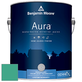 Benjamin Moore Aura 632 Waterborne Exterior Semi-Gloss Finish краска цвет 607 Albuquerque Teal