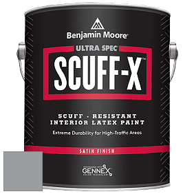 Benjamin Moore 486 Ultra Spec SCUFF-X Interior Satin Finish краска цвет 1614 Delray Gray