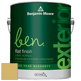 Benjamin Moore Ben 541 Waterborne Exterior Flat Finish краска цвет 377 Mustard Field