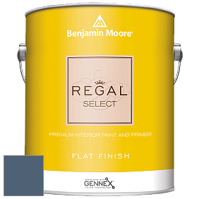 Benjamin Moore 547 Regal Select Waterborne Interior Flat Finish краска цвет 840 Kensington Blue