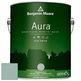 Benjamin Moore Aura 629 Waterborne Exterior Flat Finish краска цвет 683 St. Lucia Teal