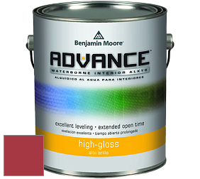 Benjamin Moore 794 Advance Interior Paint-High Gloss глянцевая алкидная эмаль цвет 2087-10 Neon Red