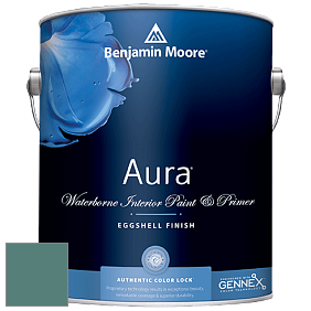 Benjamin Moore Aura 524 Waterborne Interior Eggshell Finish краска цвет 678 Pacific Rim
